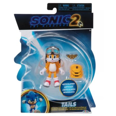 Sonic 2 – Tails con Mochila y Gizmo 4″ (10 cm)