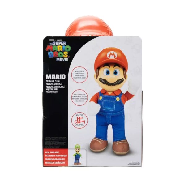 Super Mario Movie – Peluche Posable de Mario Bros 36 cm