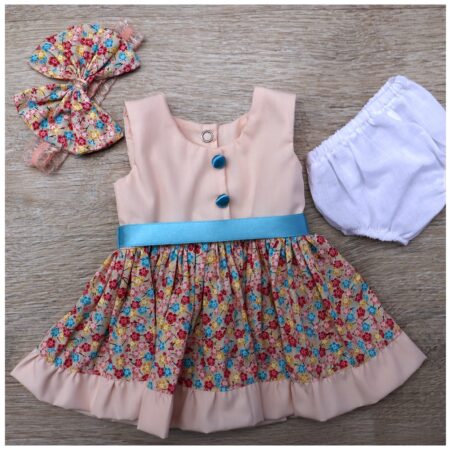 Vestido de Muñecas Reborn 42 cm – Melón Floreado