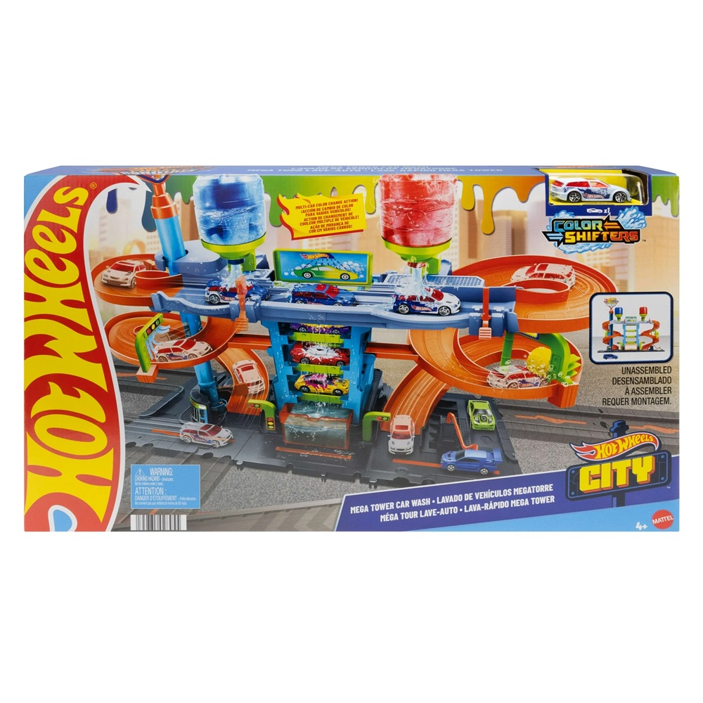Pista Hot Wheels Autolavado Mega Torre Pista Hot Wheels Autolavado Mega Torre