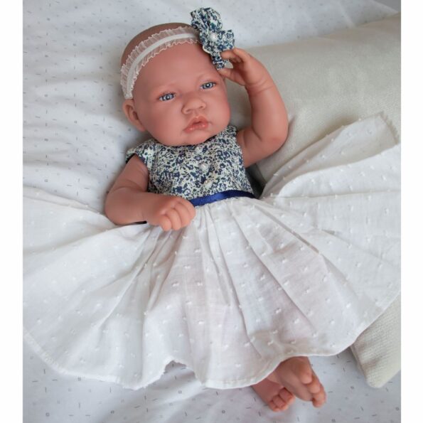 Vestido de Muñecas Reborn 42 cm – Azul Elegante