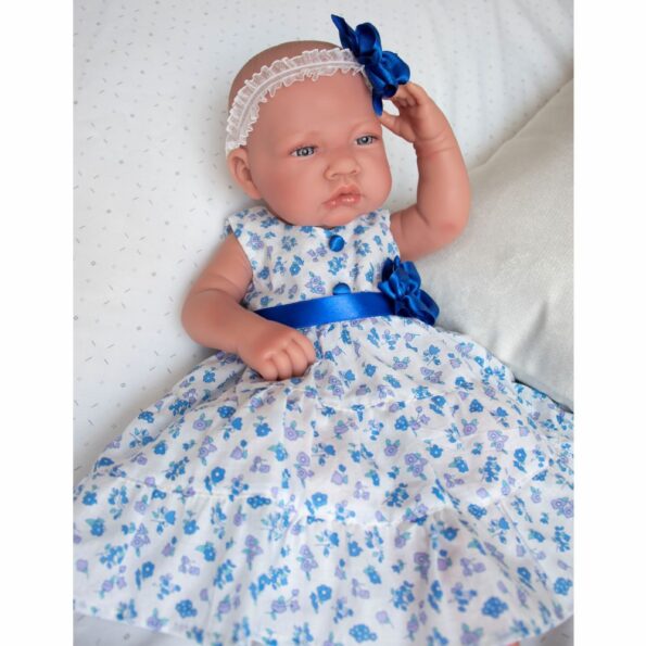 Vestido de Muñecas Reborn 42 cm – Azul Primaveral
