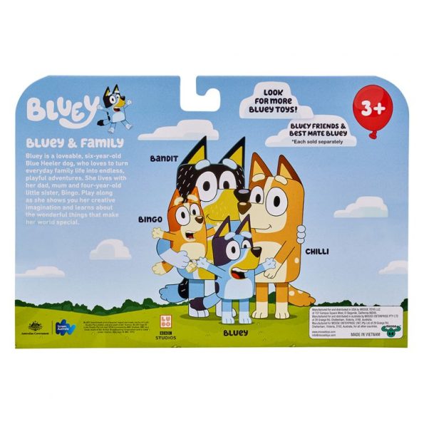 Bluey & Family Pack x4 Figuras