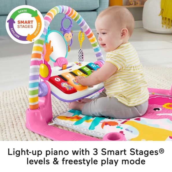 Fisher Price Gimnasio Piano Pataditas Musicales Rosado