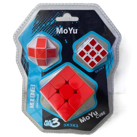 Pack x3 Cubo de Rubik 3×3 + Serpiente Rubik