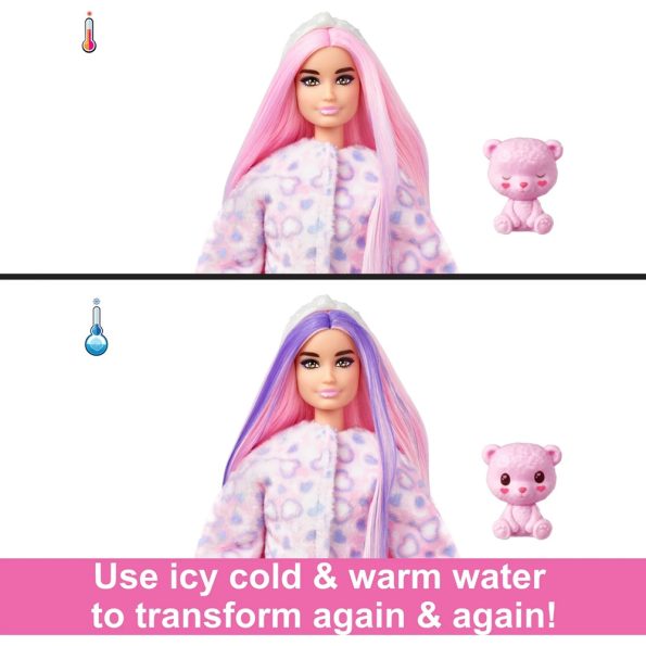 Barbie Cutie Reveal Cozy Cute Tees – Barbie Oso Rosa