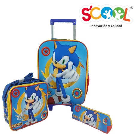 Set Scool Kombat Maleta Sonic Oficio