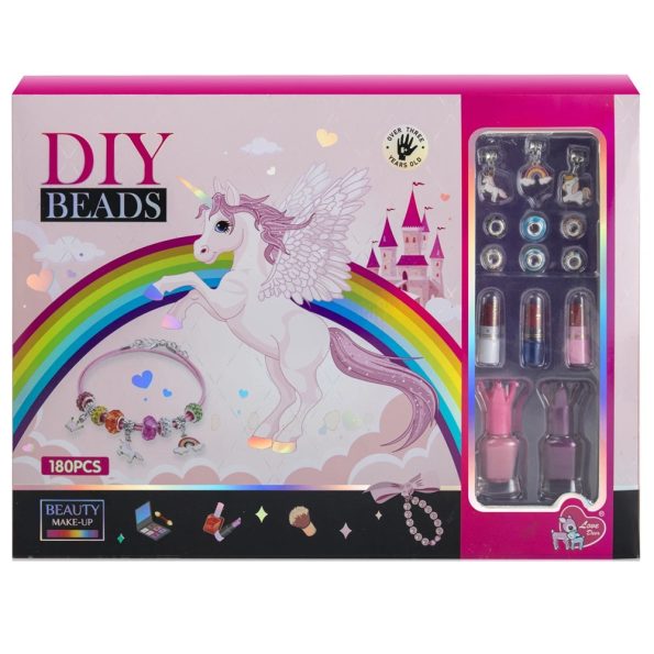 Set Bisuteria y Maquillaje Unicornio +180 Piezas