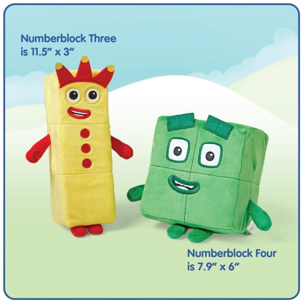 Numberblocks Peluches Tres y Cuatro