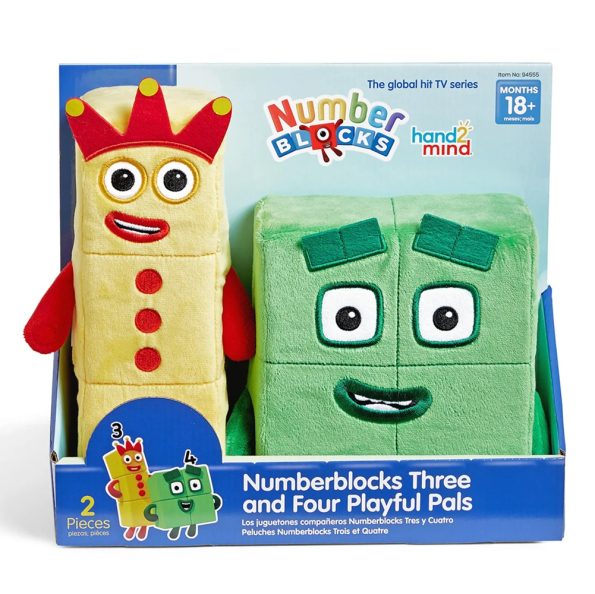 Numberblocks Peluches Tres y Cuatro