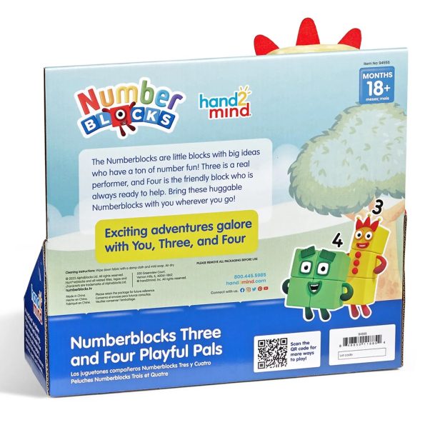 Numberblocks Peluches Tres y Cuatro