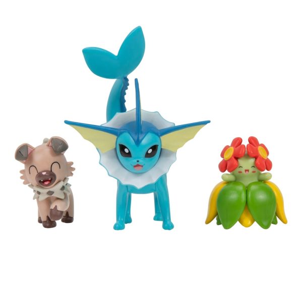 Pokemon Vaporeon + Rockruff + Bellossom