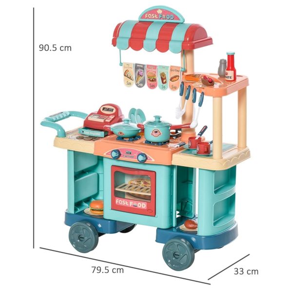 Carrito de Comida Fast Food +43 Accesorios