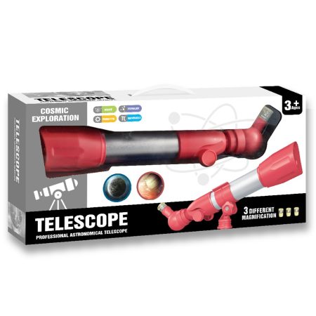 Telescopio Astronómico Rojo para Niños