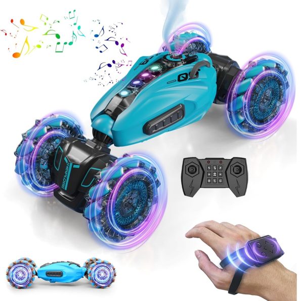 Carro Acrobatico RC con Sensor Pulsera, Luces y Humo