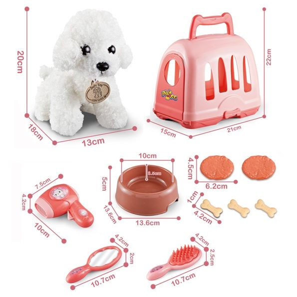 Set Peluquería para Mascota + Kennel Rosado