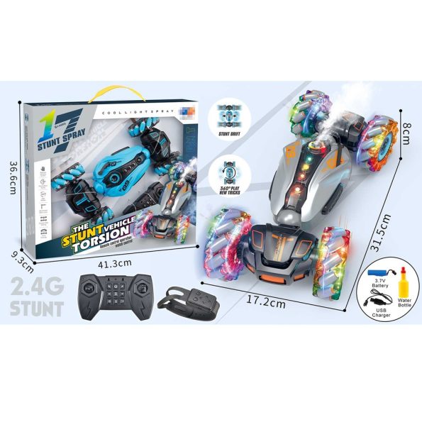 Carro Acrobatico RC con Sensor Pulsera, Luces y Humo