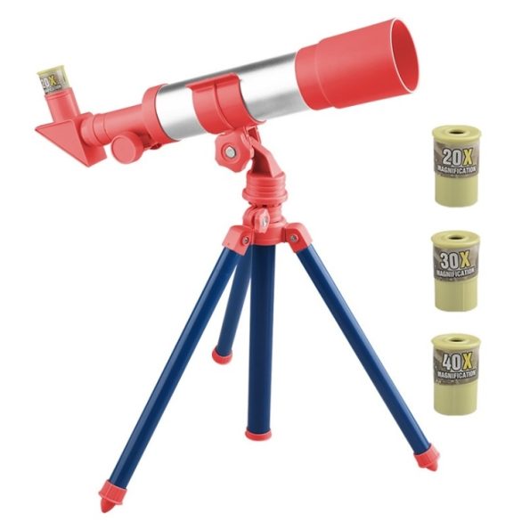 Telescopio Astronómico Rojo para Niños