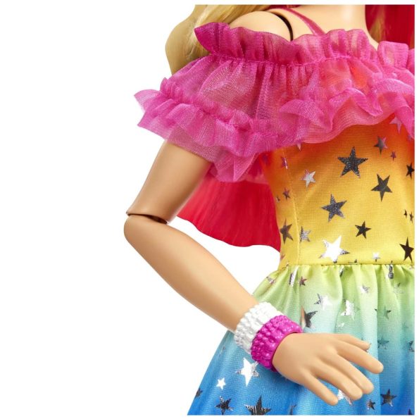 Barbie Rubia Arcoiris Gigante 71 cm