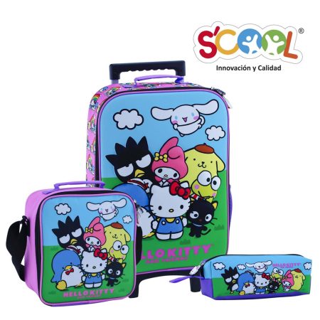 Set Scool Kombat Maleta Hello Kitty & Friends Oficio