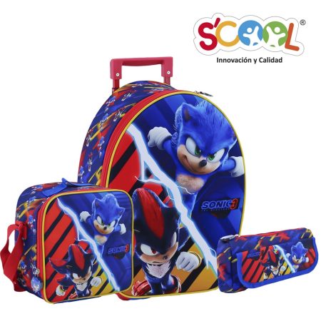 Set Scool Ranger Maleta Sonic 3 Oficio