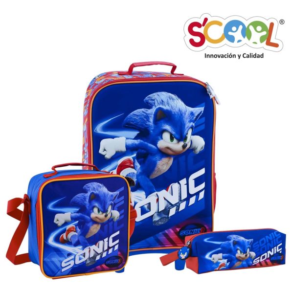 Set Scool Kombat Maleta Sonic 3 Oficio