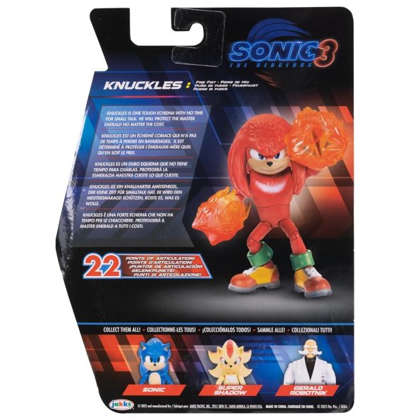 Sonic 3 Personaje Knuckles Fire Fist 5″ (14 cm)
