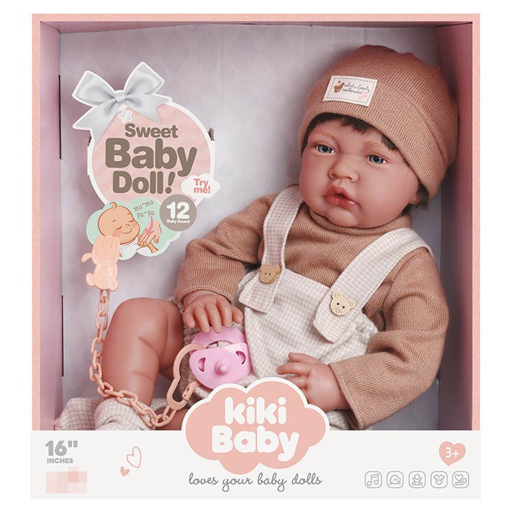 Muñeca Kiki Baby 40 cm +12 Sonidos Muñeca Kiki Baby 40 cm +12 Sonidos