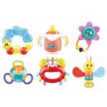 Set de 6 Sonajas Coloridas para Bebé NO.2610开窗盒包装效果图