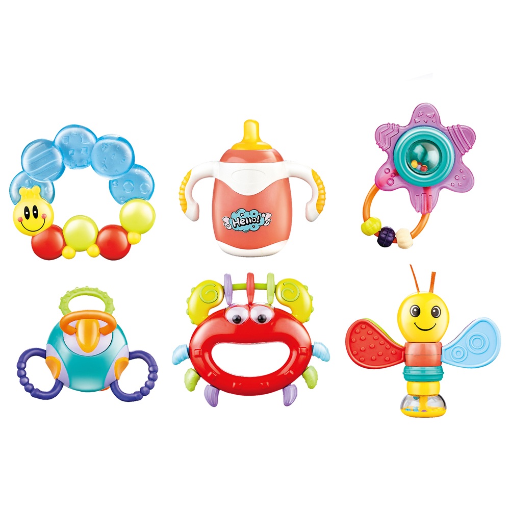 Set de 6 Sonajas Coloridas para Bebé Set de 6 Sonajas Coloridas para Bebé