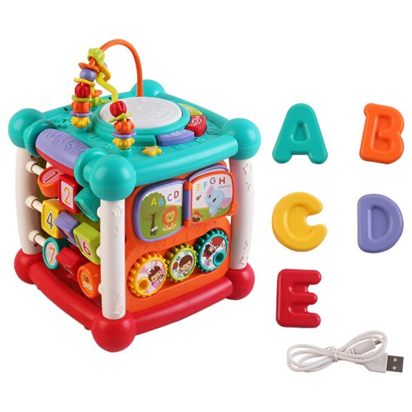 Cubo Musical Interactivo 6-en-1 con Bluetooth
