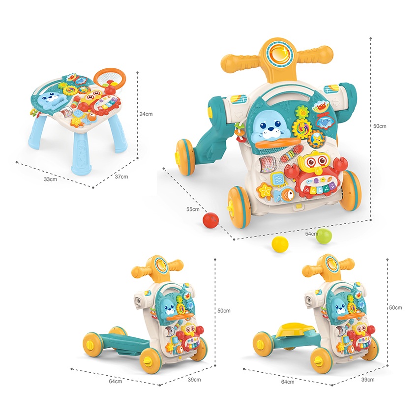 Caminador Multifuncional 4 en 1 Celeste Caminador Multifuncional 4 en 1 Celeste