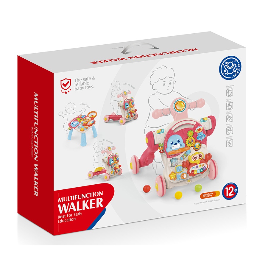 Caminador Multifuncional 4 en 1 Rosado Caminador Multifuncional 4 en 1 Rosado