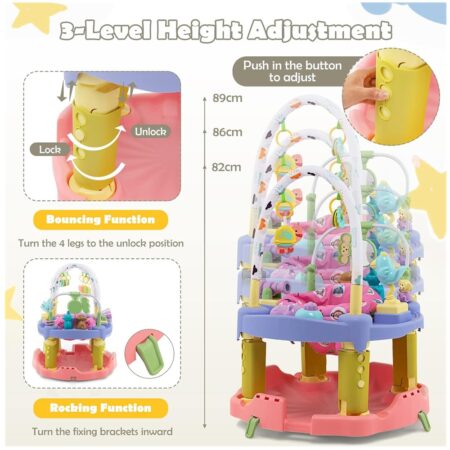 Baby Jumper Centro de Actividades 3 en 1 Rosado Baby Jumper Centro de Actividades 3 en 1 Rosado