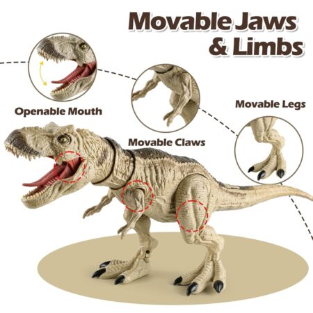 T-Rex Beige Bota Humo, Luces y Sonidos