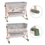 Roma RHS Bedside Crib – Fern 1