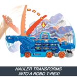 Pista Hot Wheels Super Remolque Transportador T-Rex hw-trex-transportador-portada