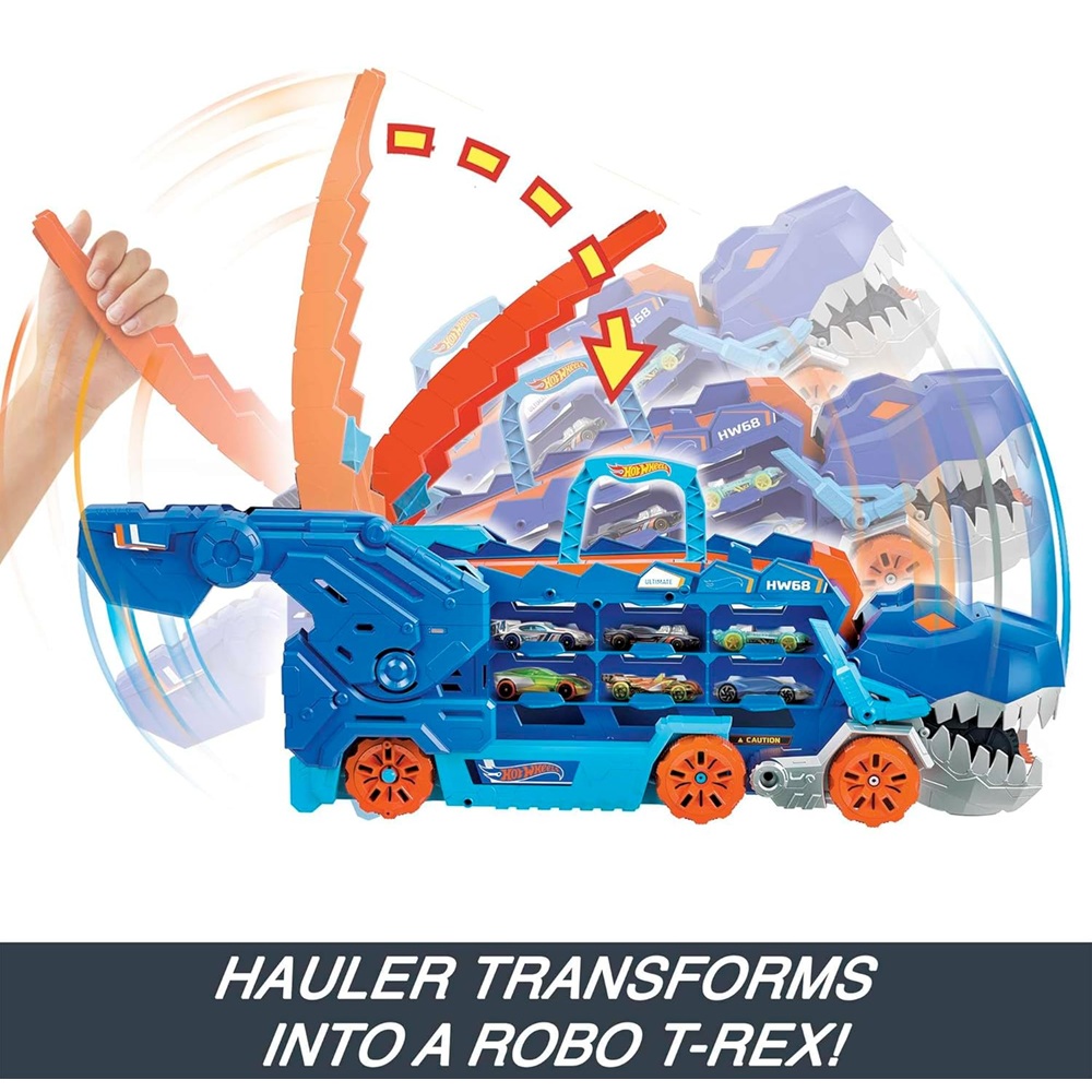 Pista Hot Wheels Super Remolque Transportador T-Rex Pista Hot Wheels Super Remolque Transportador T-Rex