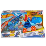 Pista Hot Wheels Super Remolque Transportador T-Rex hw-trex-transportador-portada