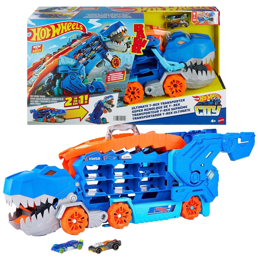 Pista Hot Wheels Super Remolque Transportador T-Rex Pista Hot Wheels Super Remolque Transportador T-Rex