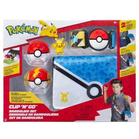 Pokemon Set Bandolera Clip n' Go Pikachu