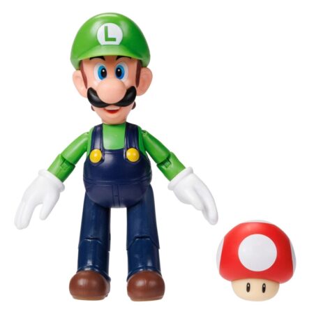 Super Mario – Luigi con Champiñón (10 cm)