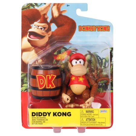 Nintendo Figura Diddy Kong con Barril (10 cm)
