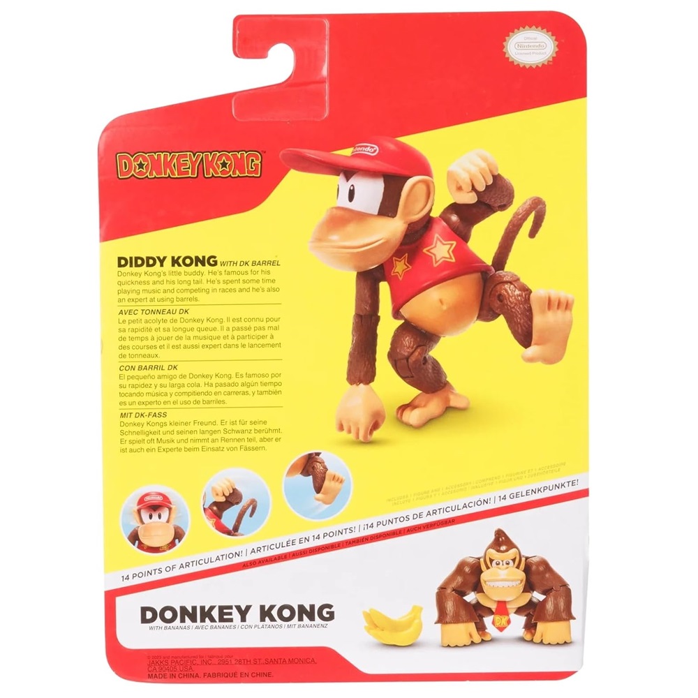 Nintendo Figura Diddy Kong con Barril (10 cm) Nintendo Figura Diddy Kong con Barril (10 cm)