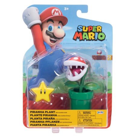 Super Mario – Planta Piraña con Estrella (10 cm)