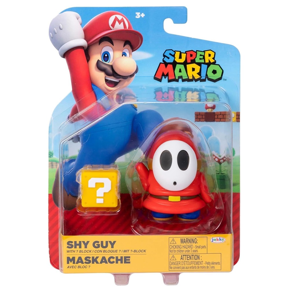 Super Mario – Shy Guy Rojo con Bloque (10 cm) Super Mario – Shy Guy Rojo con Bloque (10 cm)