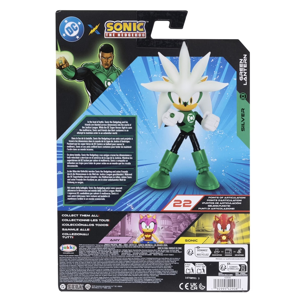 DC x Sonic – Figura Silver Green Lantern (13 cm) DC x Sonic – Figura Silver Green Lantern (13 cm)