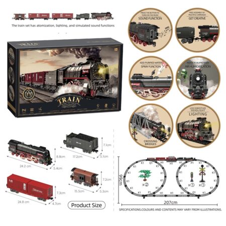 Tren Electrico Negro con Humo Luces y Sonido
