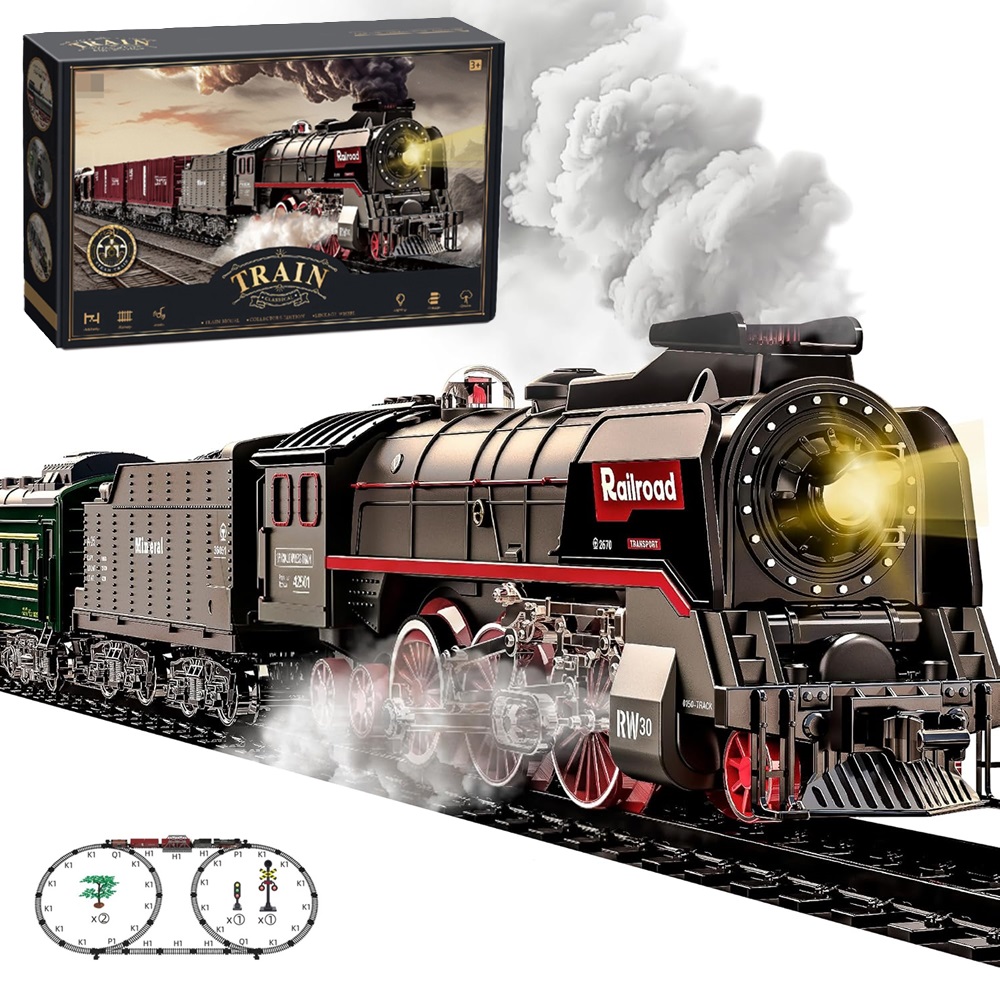 Tren Electrico Negro con Humo Luces y Sonido Tren Electrico Negro con Humo Luces y Sonido