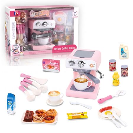 Cafetera Rosada Deluxe con Accesorios